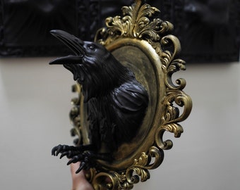 Frame gothic decor baroque cat halloween cat goth gothic wall art 3d print 3d darks Gothic Wall Art