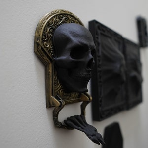 Skull Door Knocker Gothic Home Decor Goth Home Goth Wall Decor Skull Wall Decor Gothic Wall Art