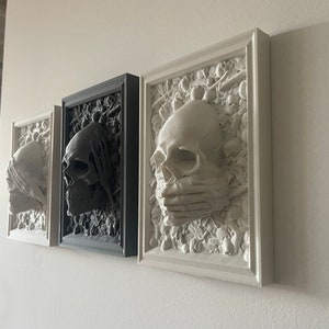 Cute Skull Frame Goth skull decor Elegant wall hanging Skull frame Gothic home decor Witchcore