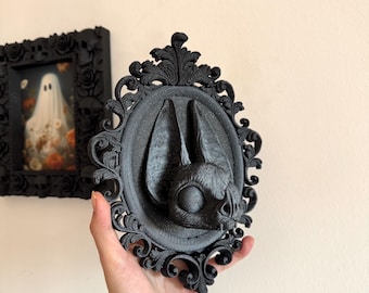 Baroque Baby Bat Wall Art Gothic Home Decor Ornate Frame Dark Academia Sculpture Victorian Bat Wall Decoration