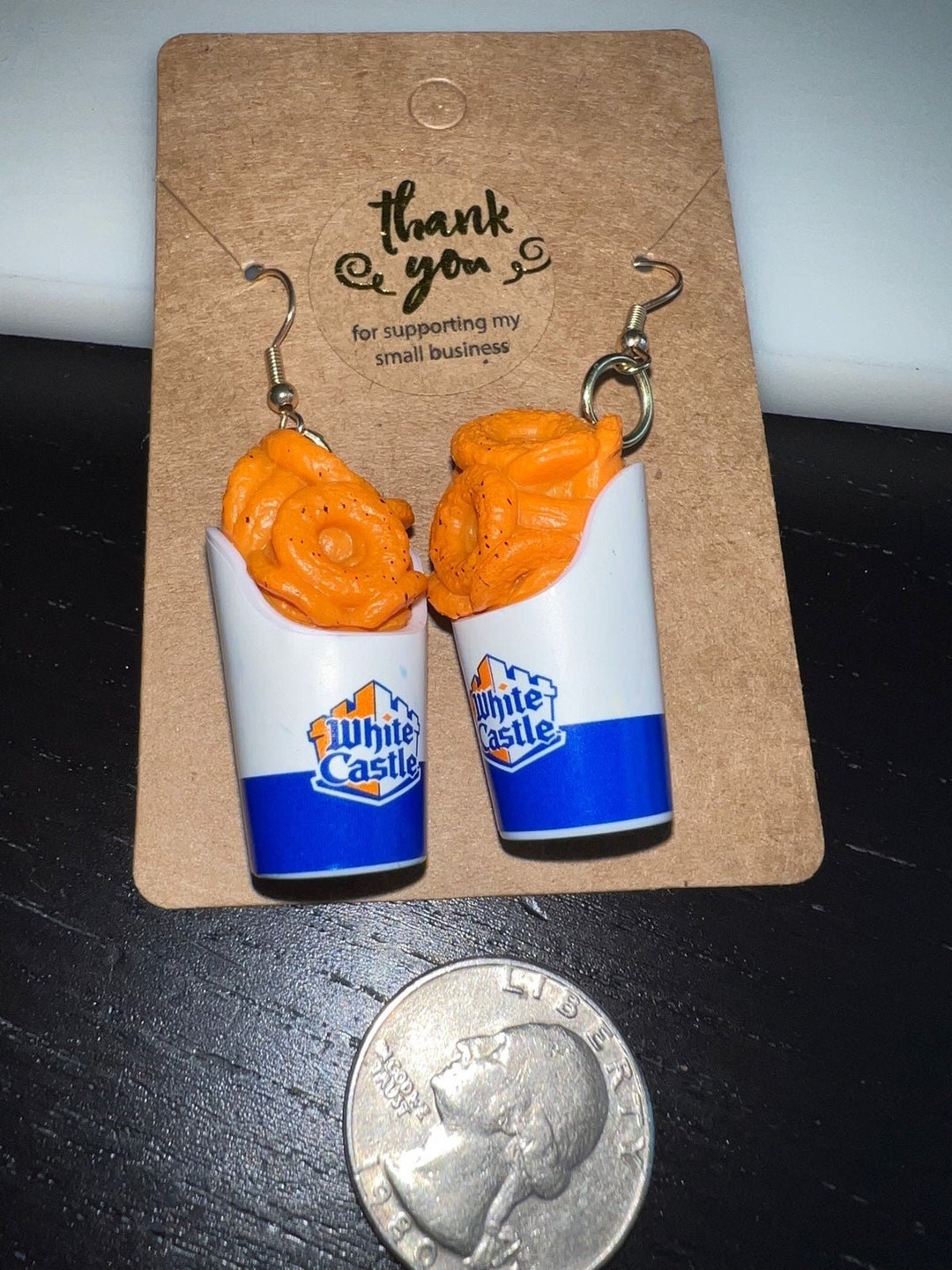 White Castle Onion Rings Mini Brands Earrings Etsy