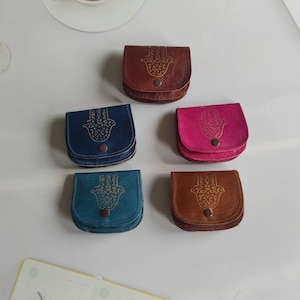 Handcrafted leather coin purse