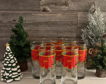Vintage Weihnachtsstern-Highballgläser, 8er-Set (355 ml)