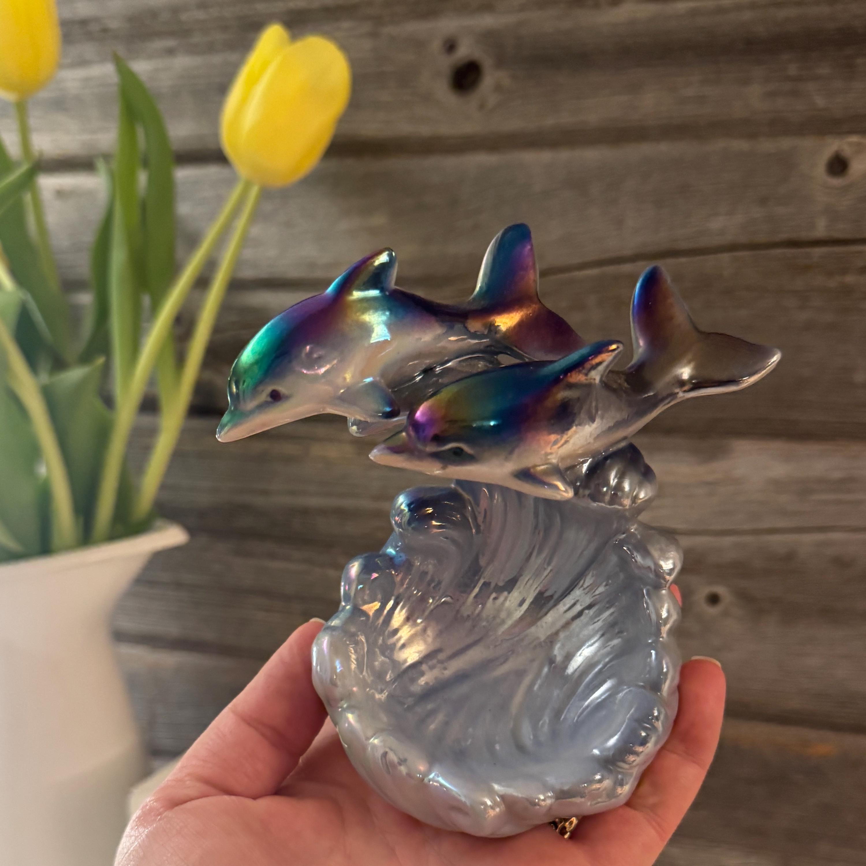 Vintage ceramic dolphin figurine - Etsy 日本