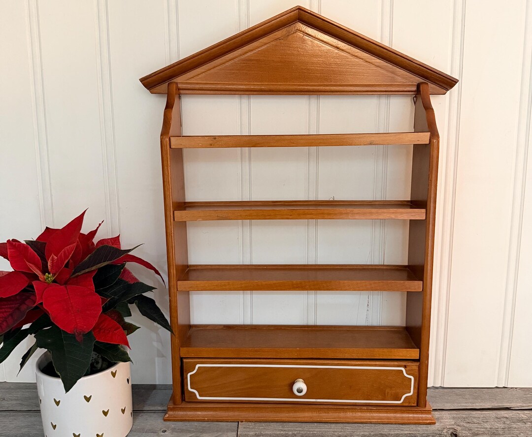 Vintage 1989 Lenox Spice Rack Wooden Shelf With Original Paperwork ...
