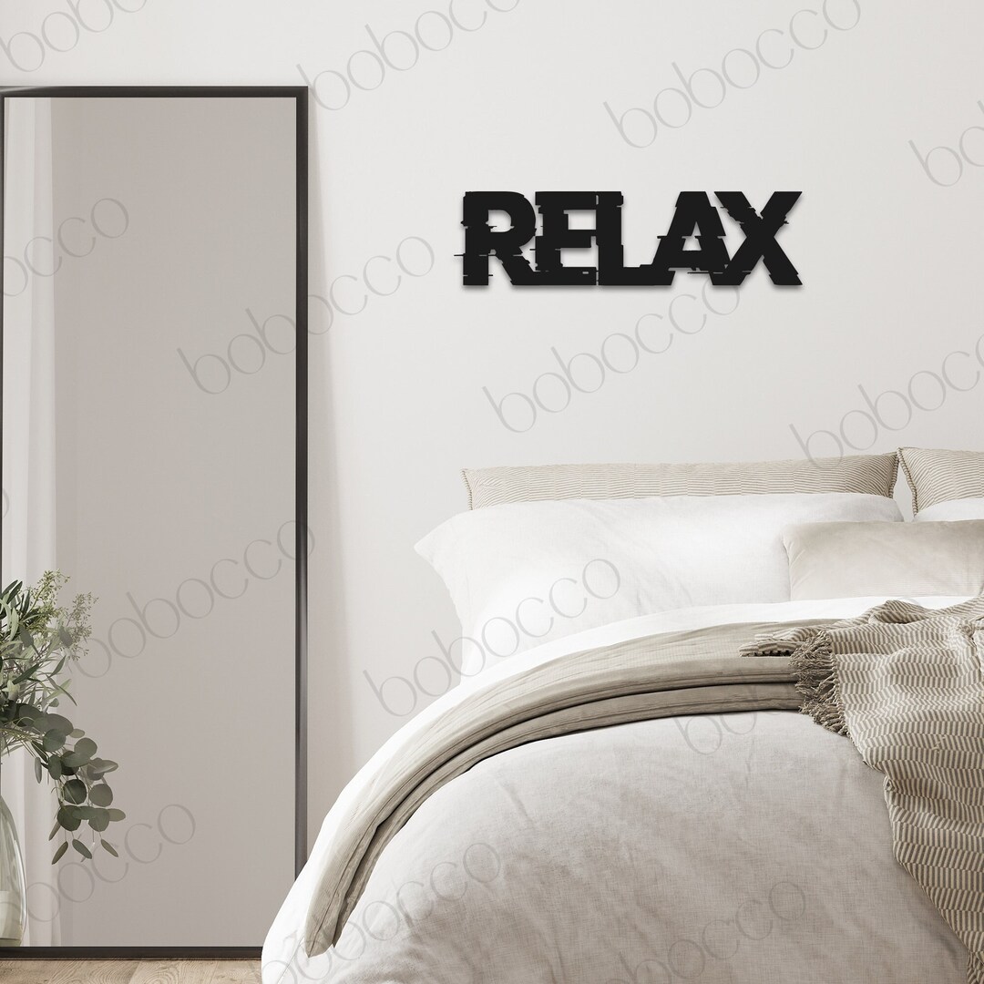 Metal Relax Sign, Relax Sign, Relax Wall Hanging, Relax Wall Decor