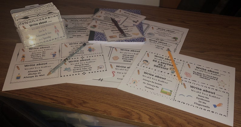 100 Would You Rather Writing Task Cards - Etsy