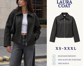 Coat Sewing Pattern | Women Coat Pattern | Wool Coat Pattern | Tailored Coat | PDF Sewing Pattern