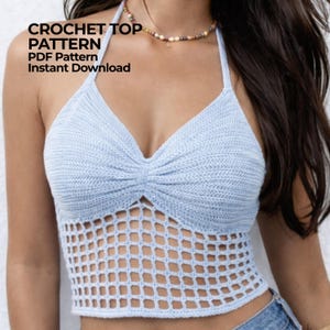 Crochet Top Pattern, Summer Crochet Crop Top Pattern for Women, Beginner Friendly Crochet Top Pattern, Festival Top, Instant Download