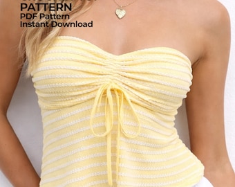 Crochet Top Pattern, Summer Crochet Crop Top Pattern for Women, Beginner Friendly Crochet Top Pattern, Festival Top, Instant Download