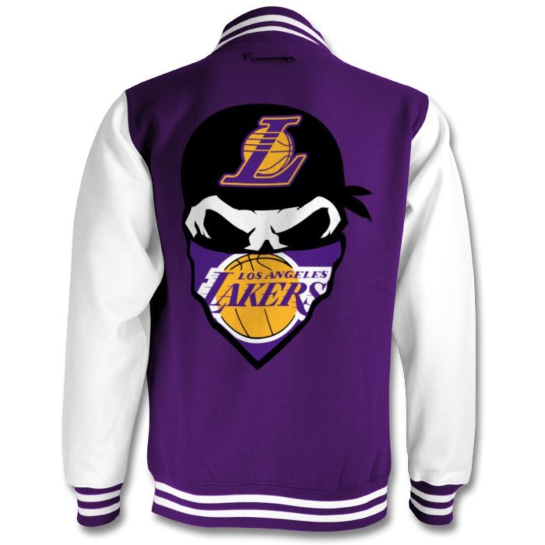 Lakers Skull Bandana Varsity Jacket Etsy