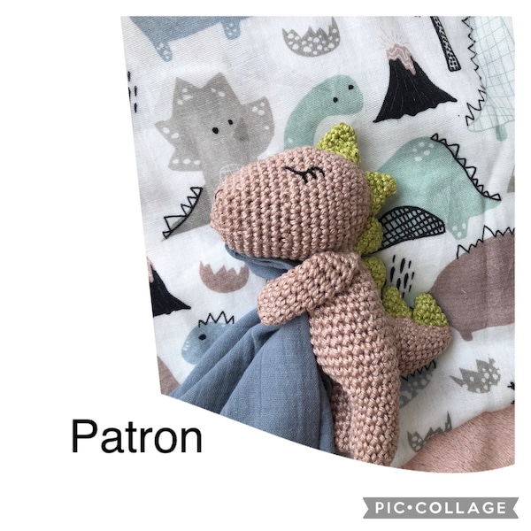 PATRON Doudou dino en crochet tuto amigurumi