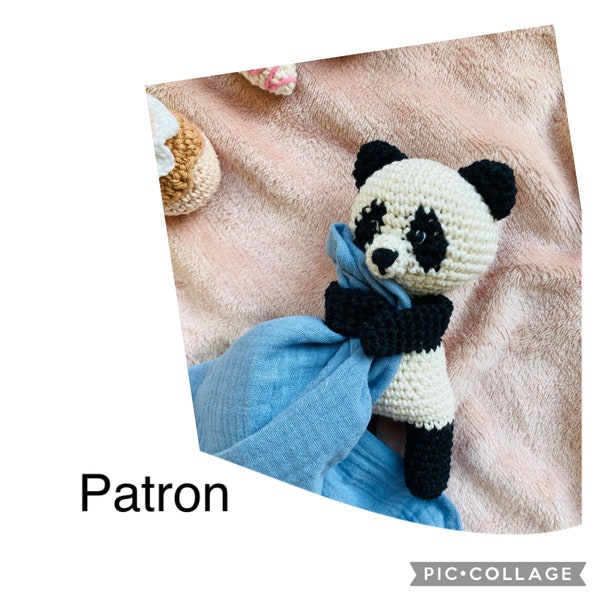 PATRON Doudou panda au crochet amigurumi tuto