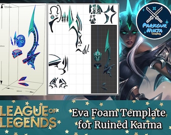 Ruined Karma EVA Foam Template | Pepakura | League of Legends