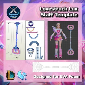Lovestruck Lux Cosplay Template | Pepakura | League of Legends | Lovestruck | Valentines