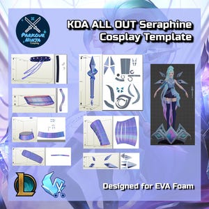 KDA All Out Seraphine Template | Pepakura | League of Legends | KDA All Out