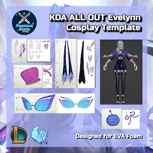 KDA All Out Evelynn Template | Pepakura | League of Legends | KDA All Out
