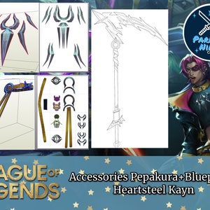 Heartsteel Kayn Template | Pepakura | Blueprint |  League of Legends | Heartsteel