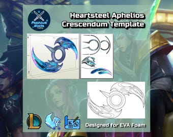 Heartsteel Aphelios Crescendum Prop Template | Pepakura | Blueprint |  League of Legends | Heartsteel