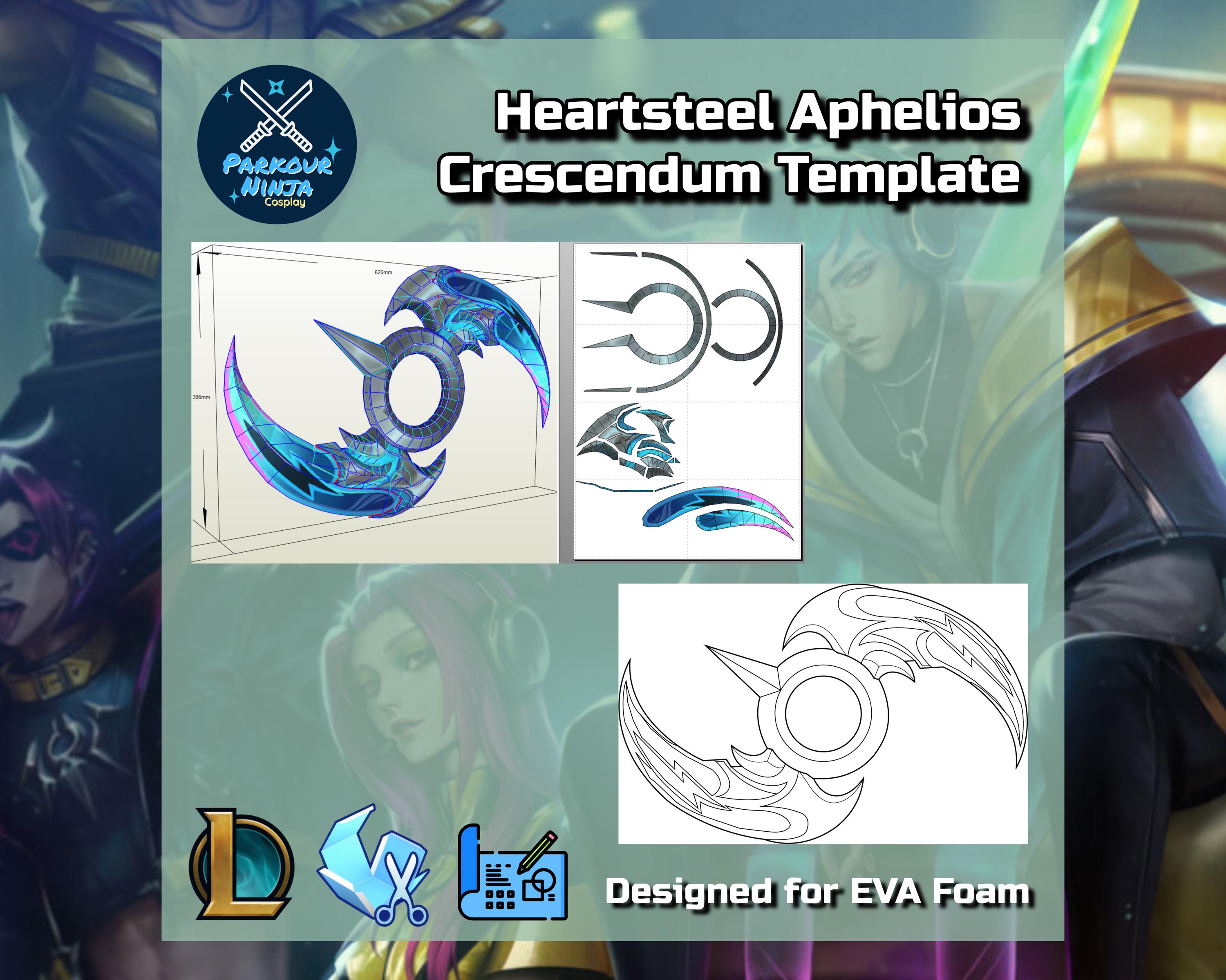 Heartsteel Aphelios Crescendum Prop Template | Pepakura