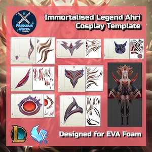 Immortalised Legend Ahri Cosplay Template | Pepakura for Cosplay | League of Legends