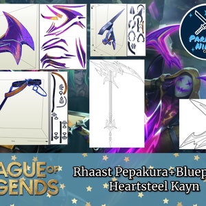Heartsteel Kayn Rhaast Foam Template | Pepakura | Blueprint |  League of Legends | Heartsteel