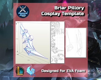 Briar Pillory Cosplay Template - Pepakura - Blueprint for Cosplay - League of Legends - A4 PDF to Foam