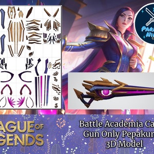 Battle Academia Caitlyn Rifle - Pepakura for Cosplay - League of Legends - A4 PDF to Foam