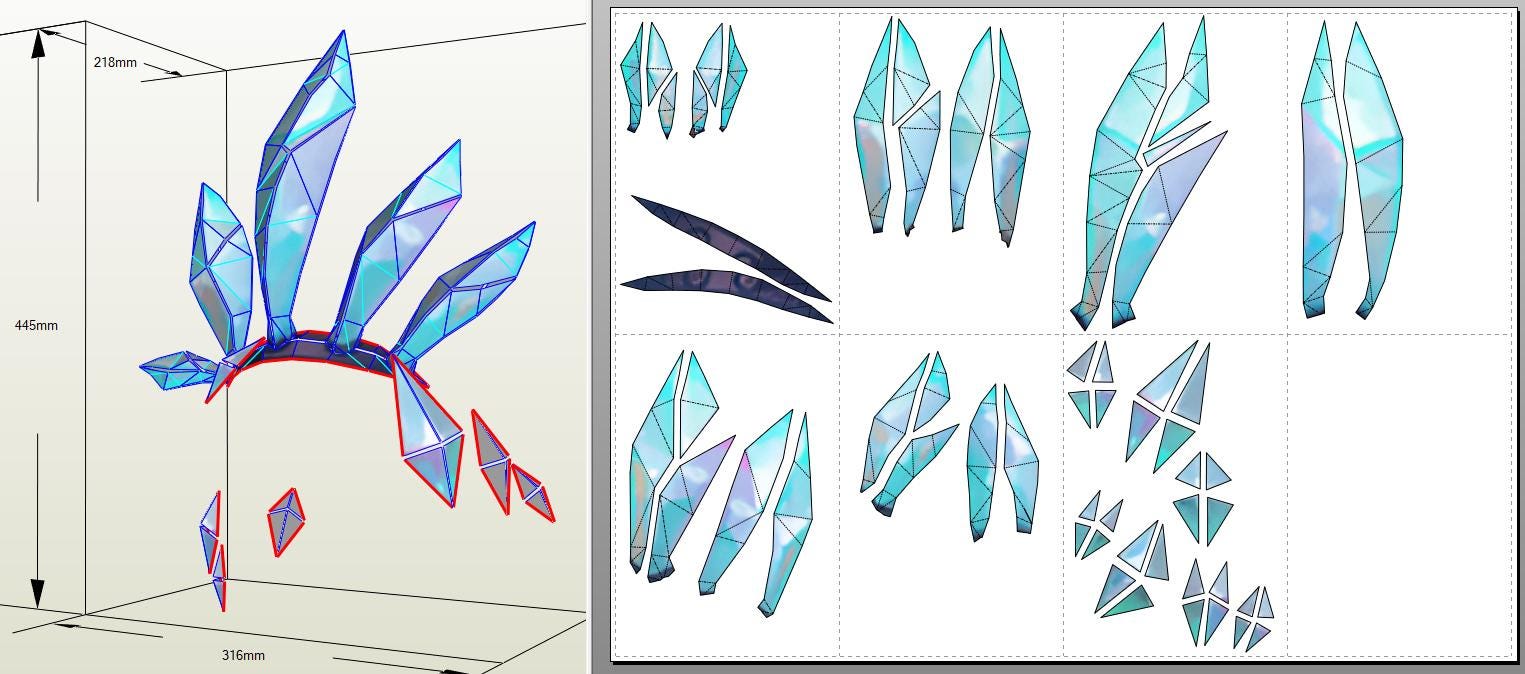 KDA Superfan Neeko Template | Pepakura | League of Legends | KDA