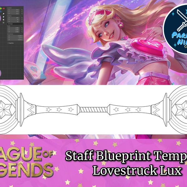 Lovestruck Lux Cosplay Template | Pepakura | League of Legends | Lovestruck | Valentines