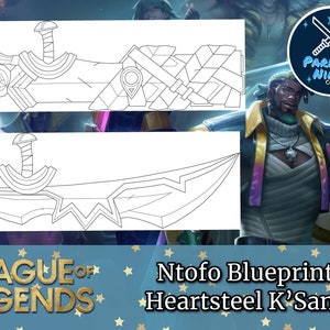 Heartsteel K&#39;sante Ntofo EVA Foam Template | Blueprint | League of Legends | A4 PDF to Foam