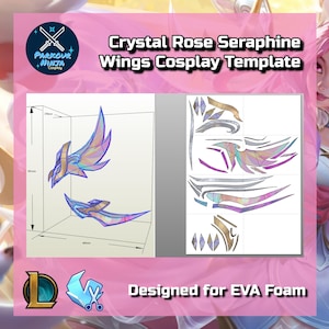Crystal Rose Seraphine Cosplay Template | Pepakura | League of Legends | Crystal Rose