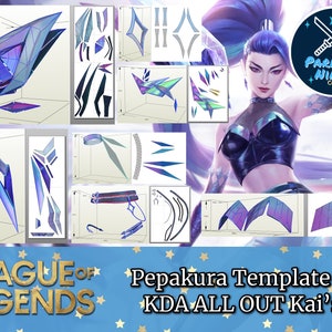 KDA All Out Kaisa Template | Pepakura | League of Legends | KDA All Out
