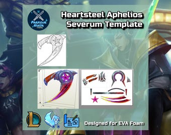 Heartsteel Aphelios Severum Prop Template | Pepakura | Blueprint |  League of Legends | Heartsteel