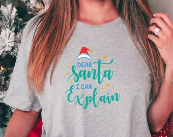 Santa T Shirt, Christmas T Shirt, Gift For Him and Her, Couples Christmas Shirts, Funny Christmas shirt, Holiday Shirt, Santa Clause