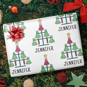  MyPupSocks Customized Christmas Wrapping Paper with Name  Watercolor Name Birthday Girl Wrapping Paper 1St Birthday Kids Adults Name  Text Wrapping Paper Baby Shower Wrapping Paper Neutral 2 Rolls : Health 