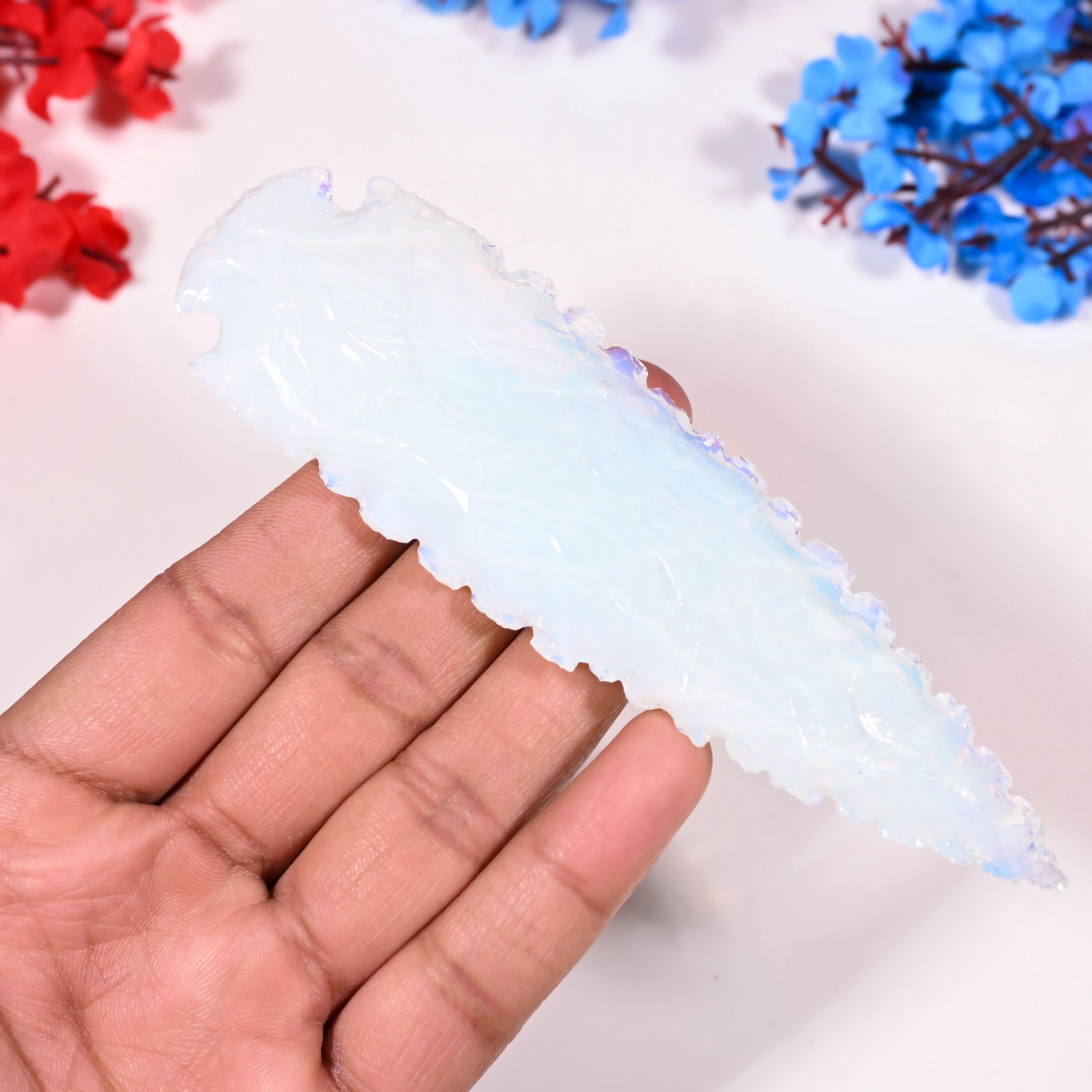 Punta Di Freccia In Opalite – Cristallo Curativo Naturale, Fatto A Mano, 3-4 Pollici