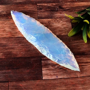 Opalite Spearheads leaf Points Opal Arrowheads Handmade Arrow Gemstone Hand Knapped Crystal Arrowheads 5.5-6"Inches
