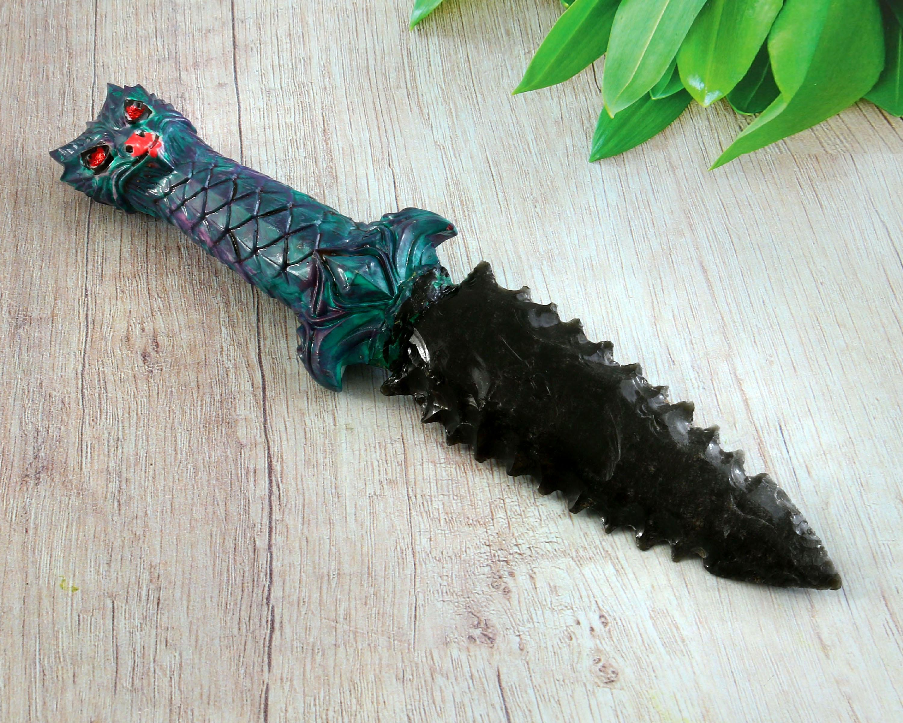 Obsidian aztec knife - Etsy 日本