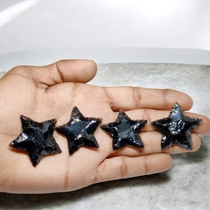 Obsidian Star Obsidian Metaphysical Glass Crescent Obsidian Crystal Healing All Shape Quartz Carving Stone Gemstone for Jewelry Making