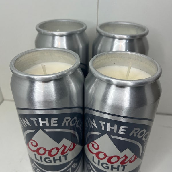 Recycled Beer Can Soy Wax Candles | Unique Adult Gifts | Home Decor | Coors Light | Adult Drinks |