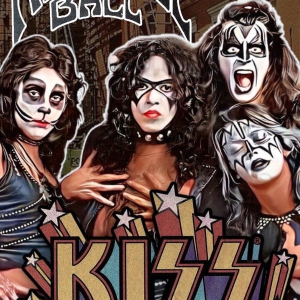 KISS “Rock and Roll Ball” concert poster.