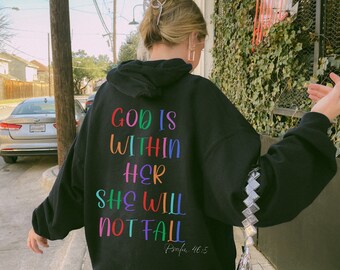 Sweat-shirt chrétien tendance, Dieu est dans son sweat à capuche, sweat-shirt pour casanier, sweat à capuche verset de la Bible, sweat à capuche religieux, sweat-shirt anxiété