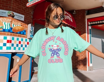 Club de clowns, noyau de clown tendance, vêtements de clown, chemise de clown, noyau de clown, chemise aux couleurs confortables, t-shirts graphiques mignons esthétiques