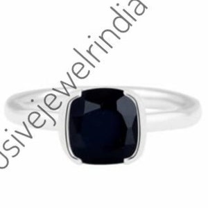 Natural Black Onyx Gemstone Ring, 925 Sterling Silver Ring, Stylish Women&#39;s Ring, Handmade Ring, Promise Ring, Birthday Gift, Ring For Her