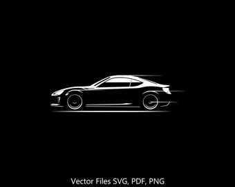 GT 86 silhouette Illustration Digital Drawing Vector Graphic Clipart for Cricut | png | pdf | svg