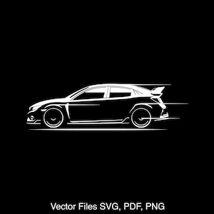 Civic Type-R 2017 silhouette Illustrazione Disegno digitale Grafica vettoriale Clipart per Cricut / png / pdf / svg