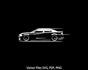 Charger 392 Scat Pack 2021 silhouette Illustration Digital Drawing Vector Graphic Clipart for Cricut | png | pdf | svg