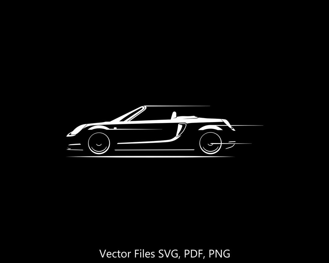 MR2 2000 Silhouette Illustration Digital Drawing Vector Graphic Clipart ...