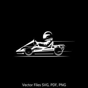 Go Kart silhouette Illustration Digital Drawing Vector Graphic Clipart for Cricut | png | pdf | svg